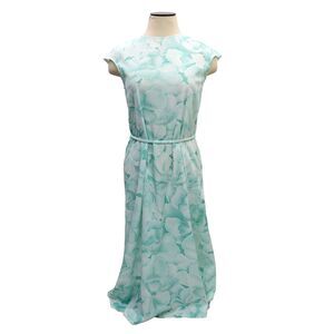 VTG Prairie 70s Maxi Dress Floral Blue Cottagecore ILGWU Union Made USA Sz 12